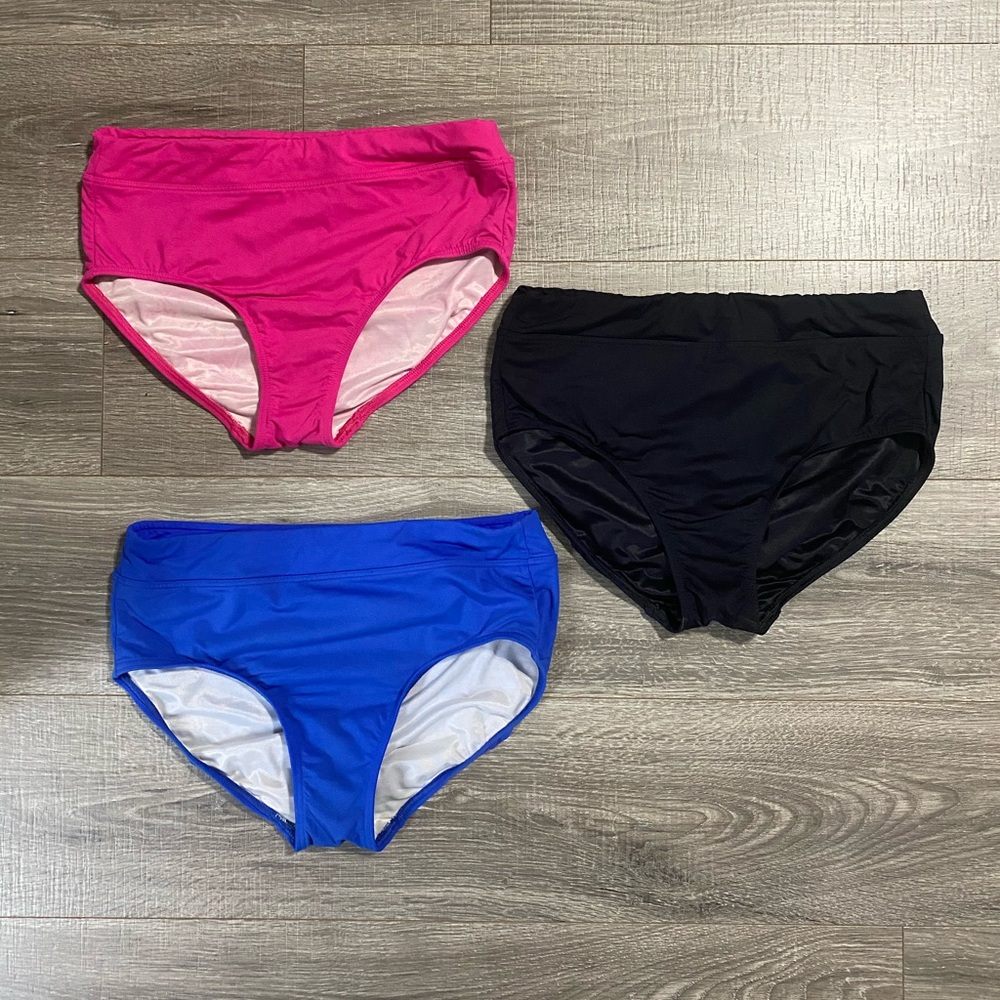 Lands End High Waisted Swim Bottoms